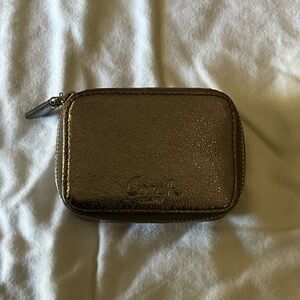 Coach Metallic Pewter Pill Case